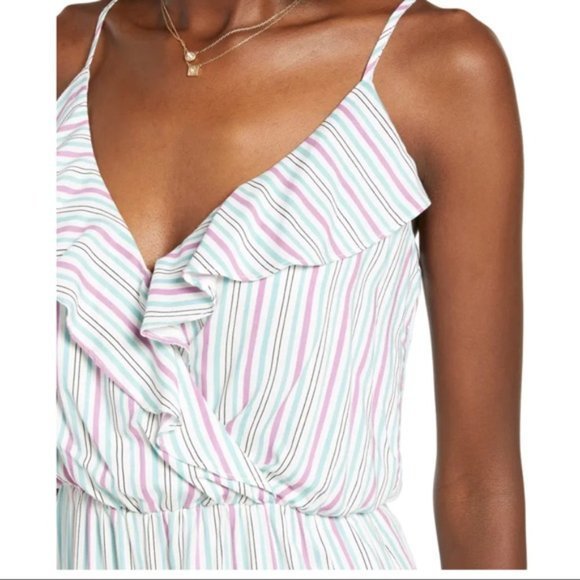 ALL IN FAVOR | Wide Leg Striped Jumpsuit - NWT - Large - Picture 3 of 4